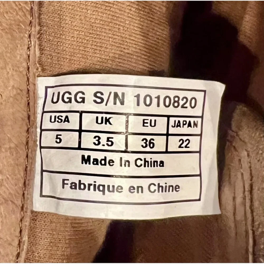 NEW! Suede‎ Fabric Women UGG 1010820 Brown Tan Winter Boots Sz 5 EU 36
